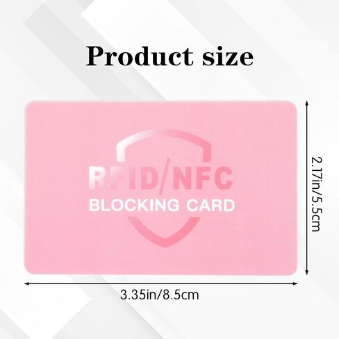 4 عبوات من بطاقات RFID تحجب بطاقة واحدة تحمي المحفظة بأكملها للنساء رفيعة مضادة للسرقة وواقي جواز السفر الائتماني بدون تلامس يناسب المحفظة/المحفظة (وردي) in Kuwait
