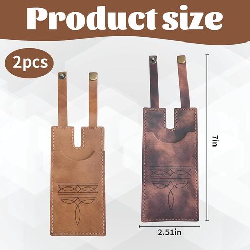 2-Piece Western Wallet for Women, Boot Wallet Women Western Style, Leather Wallet Set with Snap Strap for Cowboy Nights and Country Concerts, Brown and Tan Color Options in Saudi Arabia