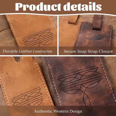 2-Piece Western Wallet for Women, Boot Wallet Women Western Style, Leather Wallet Set with Snap Strap for Cowboy Nights and Country Concerts, Brown and Tan Color Options in Saudi Arabia