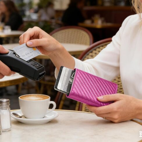 Slim Wallet For Men Women-Credit Card Holder for Women Minimalist Wallets Credit Card Wallet For Everyday Use And Travel(black) in Kuwait