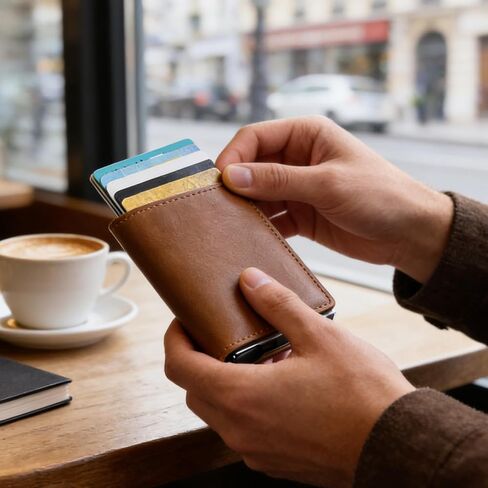 Slim Wallet For Men Women-Credit Card Holder for Women Minimalist Wallets Credit Card Wallet For Everyday Use And Travel(black) in Kuwait