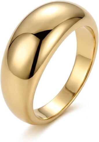 Chunky Dome Band Ring for Women Bold Statement Jewelry Elegant Gift for Her Everyday Wear in Saudi Arabia