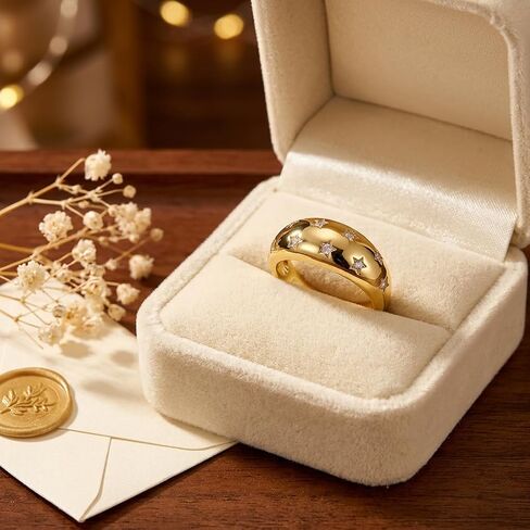 Chunky Dome Band Ring for Women Bold Statement Jewelry Elegant Gift for Her Everyday Wear in Saudi Arabia
