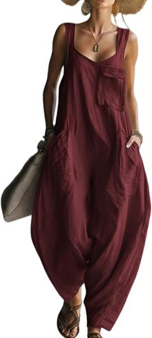 One Piece Jumpsuits for Women Casual Overalls with Multi Pockets Loose Jumpers Vacation Outfits Travel Clothes in Saudi Arabia