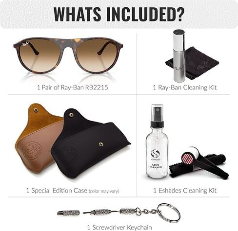 Ray-Ban RB2215F LOW BRIDGE FIT نظارة شمسية مربعة الشكل مع مجموعة نظارات RayBan الرسمية in Kuwait