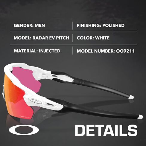 نظارات شمسية Oakley RADAR EV PITCH OO9211 على شكل درع مع مجموعة النظارات الرسمية in Kuwait