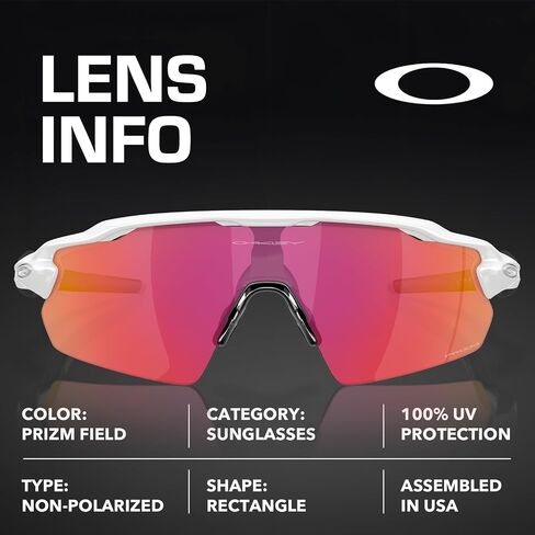 نظارات شمسية Oakley RADAR EV PITCH OO9211 على شكل درع مع مجموعة النظارات الرسمية in Kuwait