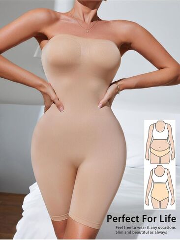 Strapless Bodysuit Shapewear Tummy Control for Women Butt Lifter Body Shaper Under Dress full Body Shapewear in Kuwait