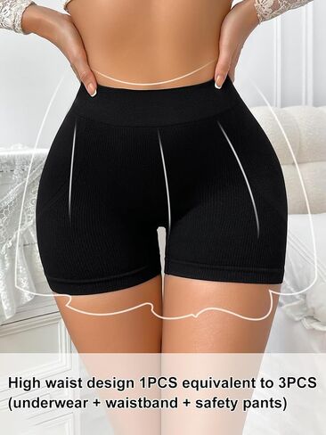 Control Brief for Women, High Waist Seamless Shaper, Tummy Control Anti Roll Safety Shorts in Kuwait