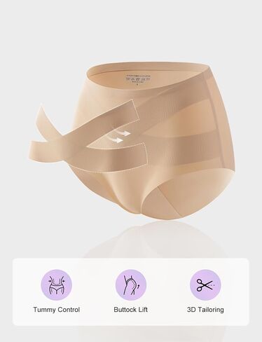 SheCurve Seamless Light Shaping Panties, Tummy Control Shapewear Underwear, Comfortable Body Shaper Short Brief in Kuwait