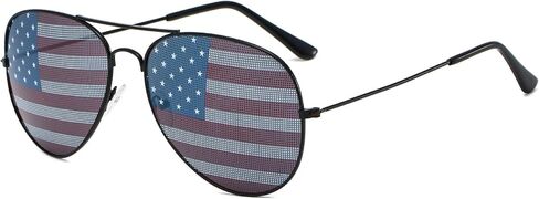 American Flag Glasses USA Flag Mirror Aviator Sunglasses For 4th Of July Independence Day Patriotic For Men Women in Saudi Arabia