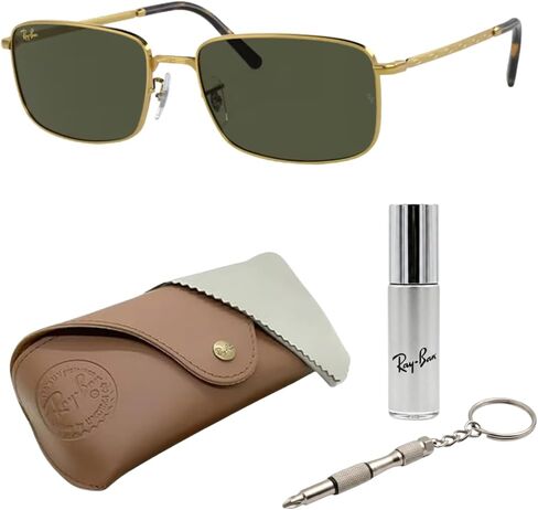 Ray-Ban RB3719 Oval Shaped Sunglasses for Men & Women with Official RAYBAN Eyewear Kit in Kuwait