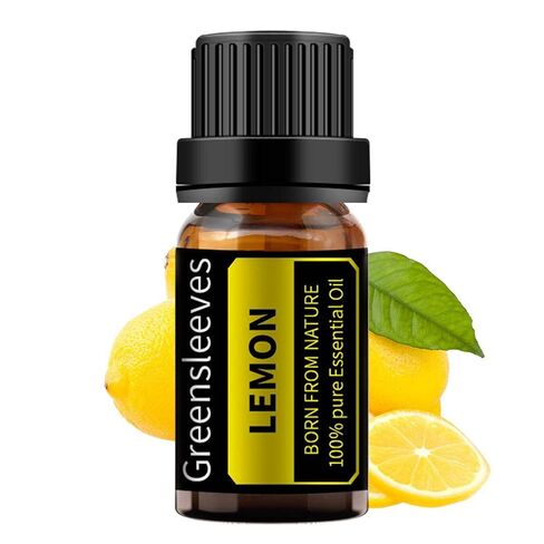 GREENSLEEVES Lemon Essential Oil, 10ml Pure Plant-Based Fragrance Oil for Aromatherapy, Essential Oils for Diffuser, Air Freshener, Massage, Bath Bomb, Scented Candle Soap Making in Saudi Arabia