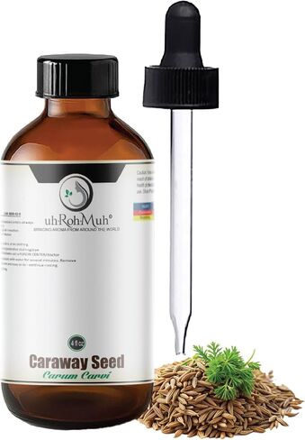 Caraway Seed Essential Oil | 15 ml | Carum carvi | Steam Distilled from Seeds | Sweet Spicy Aroma | Digestive & Aromatherapy Support | Natural Middle Note | Pure & Undiluted | Egypt in Saudi Arabia