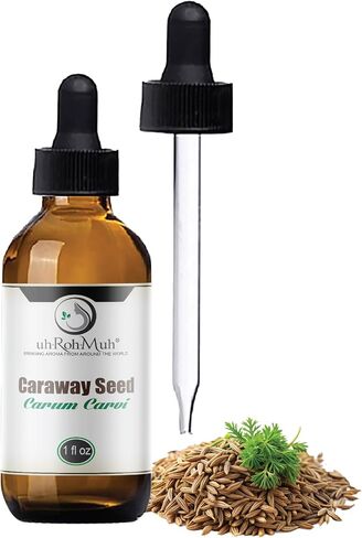 Caraway Seed Essential Oil | 15 ml | Carum carvi | Steam Distilled from Seeds | Sweet Spicy Aroma | Digestive & Aromatherapy Support | Natural Middle Note | Pure & Undiluted | Egypt in Saudi Arabia