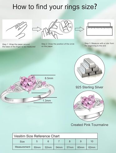 Sterling Silver Size 9 Rings for Women Hoops Earrings Created Pink Tourmaline Celtic Knot Jewelry Set in Saudi Arabia