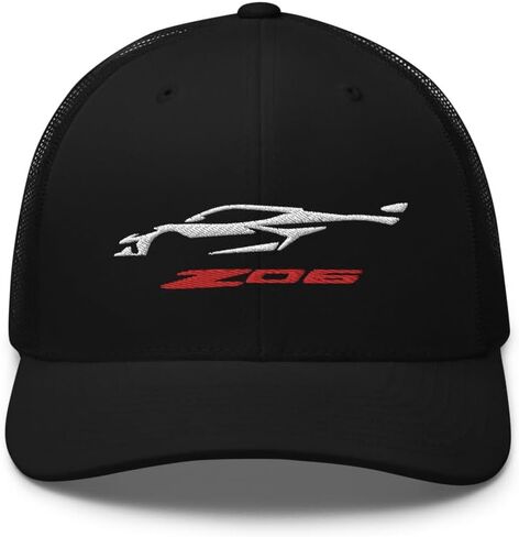 2023 2024 Sports Car Z06 C8 Next Gen صورة ظلية لسائقي السيارات الرياضية مطرزة قبعة سائق الشاحنة Snapback Hat in Kuwait