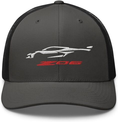 2023 2024 Sports Car Z06 C8 Next Gen صورة ظلية لسائقي السيارات الرياضية مطرزة قبعة سائق الشاحنة Snapback Hat in Kuwait