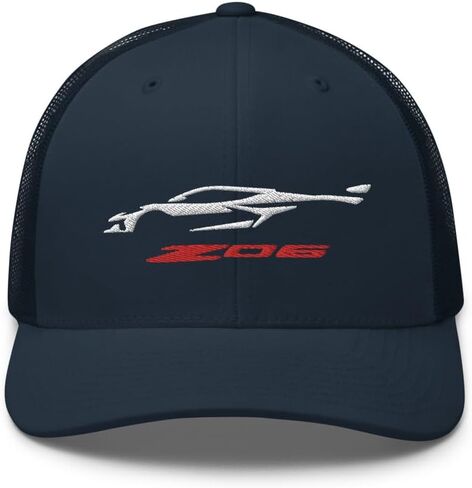 2023 2024 Sports Car Z06 C8 Next Gen صورة ظلية لسائقي السيارات الرياضية مطرزة قبعة سائق الشاحنة Snapback Hat in Kuwait