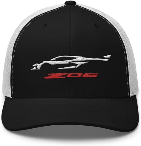2023 2024 Sports Car Z06 C8 Next Gen صورة ظلية لسائقي السيارات الرياضية مطرزة قبعة سائق الشاحنة Snapback Hat in Kuwait