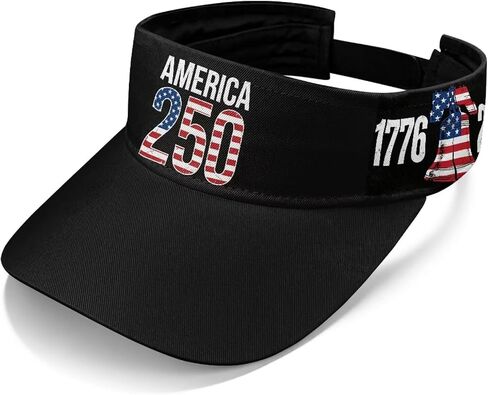 Patriotic 250th Anniversary Hat for Women Breathable Adjustable Sports Visor in Saudi Arabia