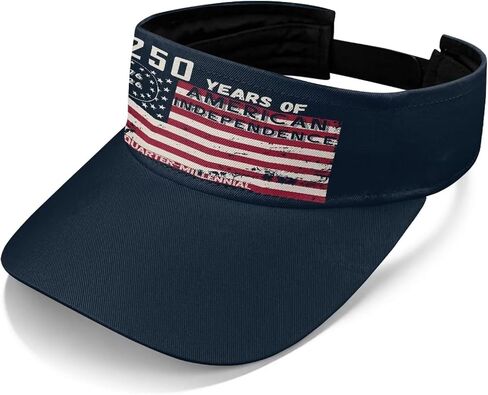 Patriotic 250th Anniversary Hat for Women Breathable Adjustable Sports Visor in Saudi Arabia