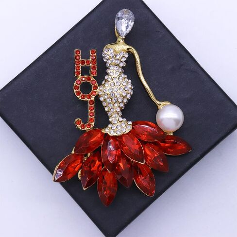Stylish Metal Rhinestone Greek Letter Society OES Club Mason Lady Sorority Brooch Pin Jewelry in Saudi Arabia