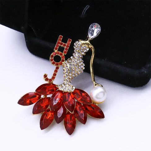 Stylish Metal Rhinestone Greek Letter Society OES Club Mason Lady Sorority Brooch Pin Jewelry in Saudi Arabia