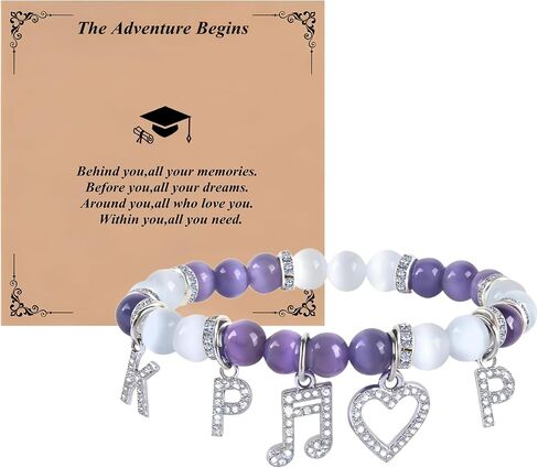 2026 K Pop Graduation Gifts, Dainty Graduation Gift for Her/Women,Personalized Kpop Heart Bracelets for 5th Grade/8th Grade/Middle School/High School/College in Saudi Arabia