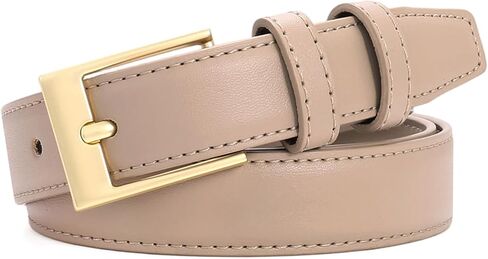 Women's Genuine Leather Belt for Jeans Pants Dresses Ladies Belt with Gold Buckle Waist Belts for Women in Saudi Arabia