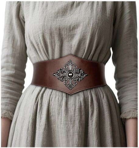 Viking Leather Corset Belt Women - Renaissance Waist Corset for Halloween Fantasy Ren Faire Daily Wear in Saudi Arabia