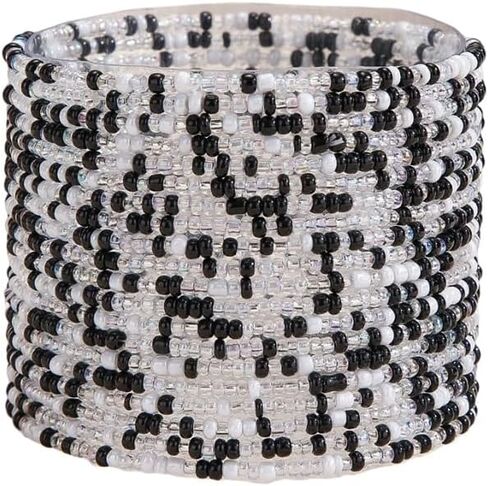 Fuqimanman2020 20 Pcs Colorful Boho Stackable Beaded Bracelets for Women Handmade Multilayered Rice Beads Anklets Set Bohemian Multicolor Glass Beaded Elastic Bracelets Summer Beach Jewelry in Kuwait