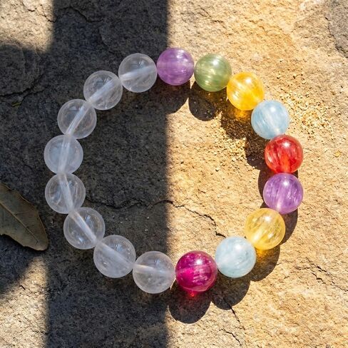 Dopamine Bracelet UV Reactive Colorful Rainbow Beaded Bracelet Color Changing Mood Bracelets Dopamine Jewelry Summer Beach Vacation Trendy Gift in Saudi Arabia