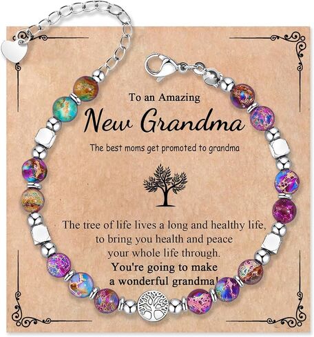 New Grandma Gifts First Time 2026 Promoted to Grandma to Be Pregnancy Announcement 1St Time Grandparents Tree of Life Bracelet in Saudi Arabia