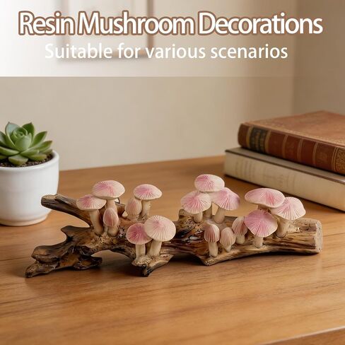 Resin Mushroom Decor Cottagecore Mushroom Wall Decor Vintage Wall Hanging Sculpture Rustic Farmhouse Kitchen Bedroom Living Room Office Home Decor Fantasy Woodland Birthday Gift in Saudi Arabia