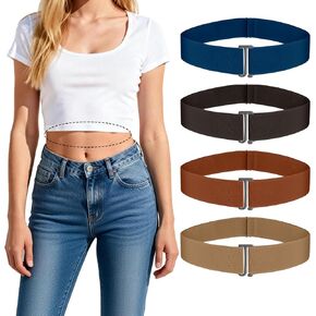 4PCS Crop Tuck Band Women Shirt Tuck Band Women Elastic Invisible Belt Stretch Belts, Adjustable No Show Belts in Saudi Arabia