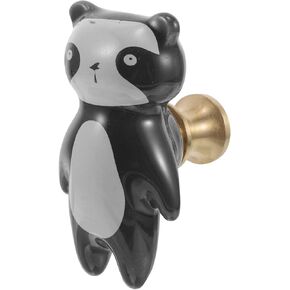 Ciieeo Panda Shape Drawer Dresser Knobs Brass Ceramic Pull Handles for Room Wardrobe Cabinet Furniture Hardware with Screws in Kuwait