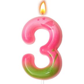 Magic Themed Birthday Candles, Number Candles for Birthday Party Cake Decoration Supplies (Pink, Number 10) in Saudi Arabia