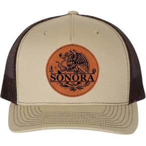 Sonora Mexico Eagle Leather Patch Hat Trucker Hat Baseball Cap in Saudi Arabia