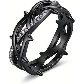 Thorns Ring for Men Black Thorn Ring Jesus Rings Crown of Thorns Rings Jewelry Gifts for Men Size 9/10 in Saudi Arabia