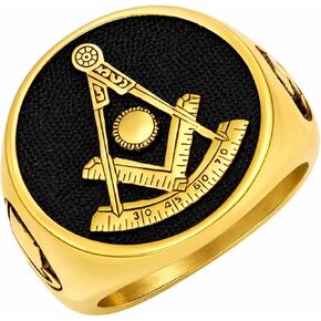 MasonicMan Men's Past Master Masonic Ring in Stainless Steel with Gift Pouch in Saudi Arabia