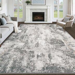 6x9 Area Rugs for Living Room: Washable Abstract Rug Modern Neutral Soft Large Indoor Rugs Non Slip Low Pile Carpet for Bedroom Nursery Dining Room Office(Blue Brown, 6'x9') in Saudi Arabia