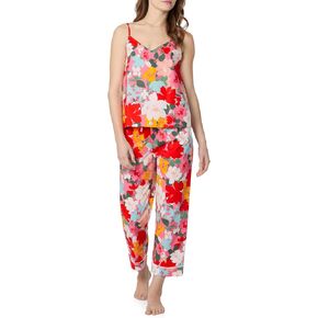 Bed Head PJs Womens Matching 100% Cotton Sleeveless Pajama Top & Cropped Pants Set - Soft & Lightweight Sleep & Lounge Sets in Saudi Arabia