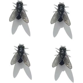 Simulation Realistic Mini Fly Earrings Funny Unique Black Fly Prank Simulated Animal Halloween Earrings in Kuwait