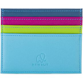 mywalit Double-Sided Leather Credit Card Holder | 6 Card Slots & ID Window | Royal | Stylish & Compact Accessory for Men & Women | Perfect for Everyday Use in Saudi Arabia