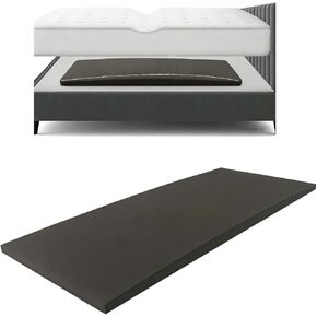 Mattress Support Pad for Sagging Mattress & Sofa, High-Density Memory Foam Bed Support Board, 47x25x2 Inches, Black, Improves Sleep Comfort & Extends Mattress Life in Saudi Arabia