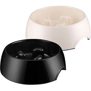 Flexzion Slow Feeder Dog Bowl Interactive Dog Puzzle Bowl, Anti-Choke, Non-Slip Slow Eating Dog Bowl Fun Pet Feeder Anti-Bloat Maze Bowl Dishwasher Safe Easy to Clean - 300ML (1.5 Cups/10 oz) Orange in Saudi Arabia