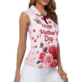 Sleeveless Golf Polo Shirts for Women, Zip Women Sleeveless Golf Shirt, Tank Tops Polo Shirts for Summer in Saudi Arabia