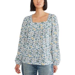 Lucky Brand Women's Long Sleeve Floral Peasant Top in Saudi Arabia