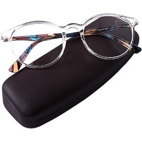 DOOViC Italy Design Fashion Reading Glasses for Women Men Stylish TR90+Acetate Frames Clear Readers with Case in Saudi Arabia